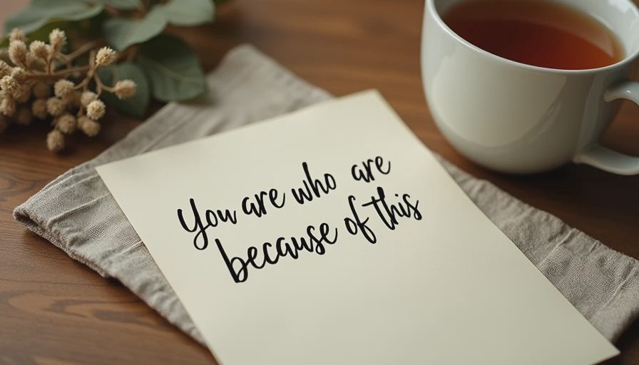 Wrap the Intangible — A Gift That Never Needs a Shelf, Never Needs Dusting Handwritten letter on cream paper with words visible beside mug of tea and dried flower, a gift without a box that arrives in memory not on shelves