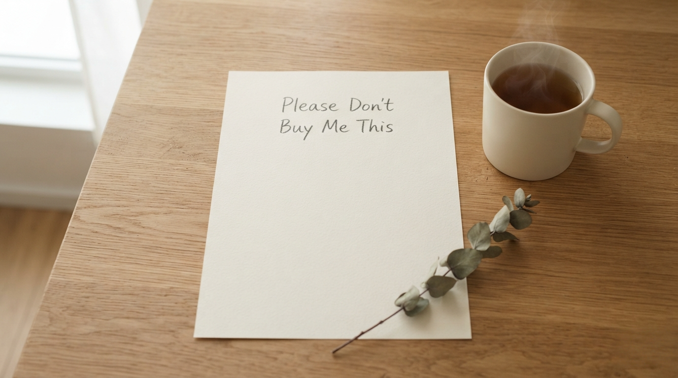 How I Design My 'Please Don't Buy Me This' List Every December