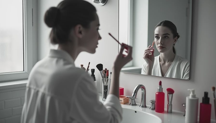 Visual context for minimalist makeup