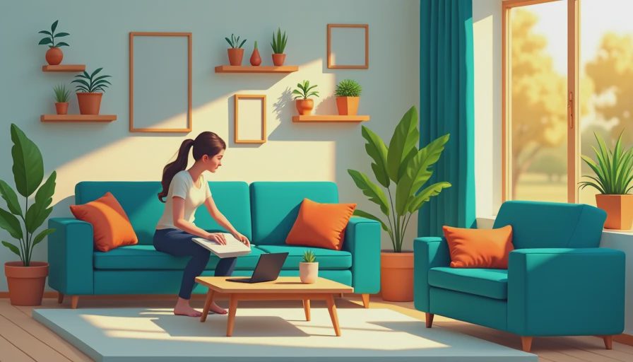 Illustration for minimalist home screen