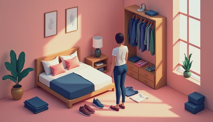 Illustration for capsule wardrobe essentials