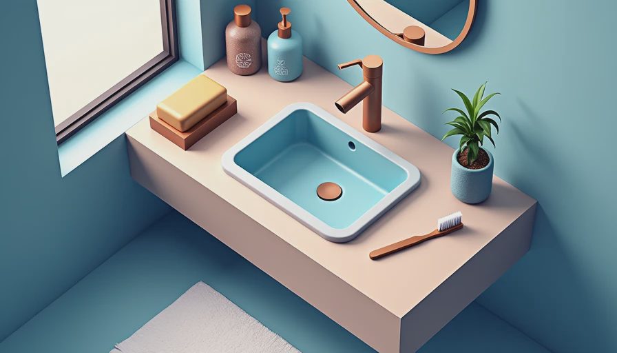 Illustration for zero waste bathroom routine