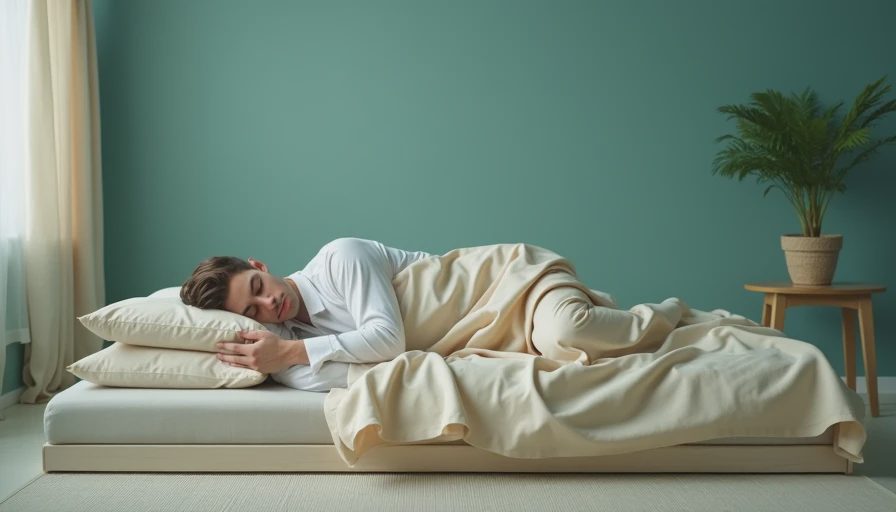 Illustration for tatami mat floor sleeping benefits for minimalist lifestyle
