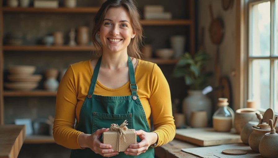 Visual context for ethical handmade gifts from local artisans and small studios
